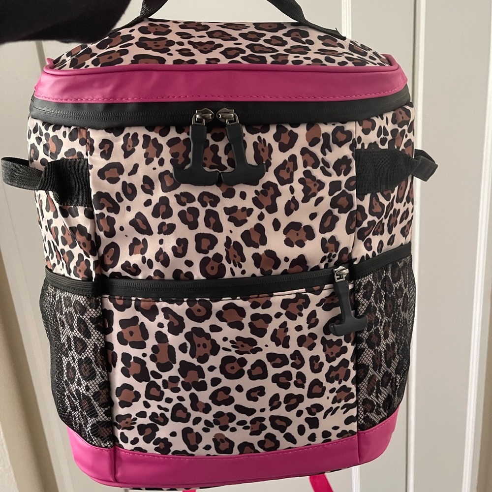 Leopard Print Cooler Backpack